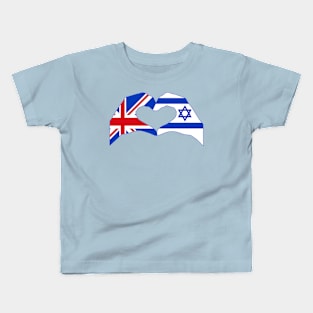 We Heart UK & Israel Patriot Flag Series Kids T-Shirt